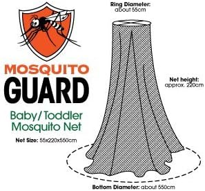 Mosquito Guard Baby Crib Mosquito Net - Includes Stroller Net - White