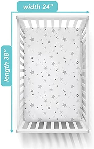 TL Care 100 Cotton Mini Crib Sheet 38x24