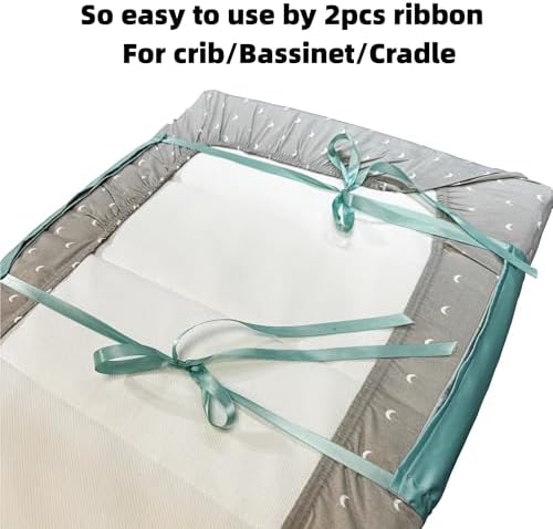 AKISS Satin Crib Sheet Pillow Cover Reversible for Baby 1