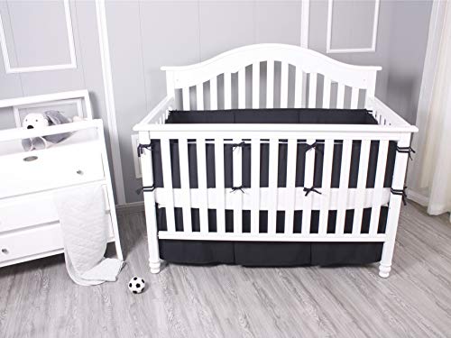 Belsden Black Crib Skirt with Split Corners and Pleats