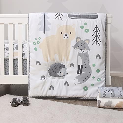 The Peanutshell 5 Piece Baby Crib Bedding Set - Woodscape