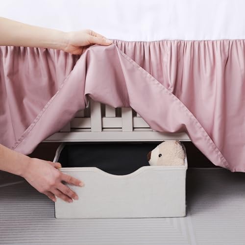 ShunjieHome Crib Skirt Dust Ruffle 100 Egyptian Cotton 400 Thread Count