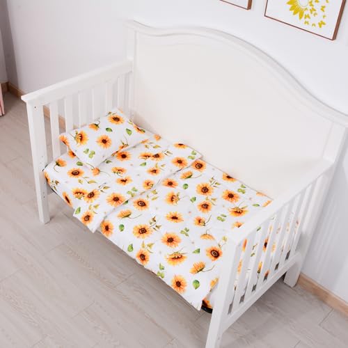 JISEN 3 Piece Baby Crib Bedding Set for Girls 1