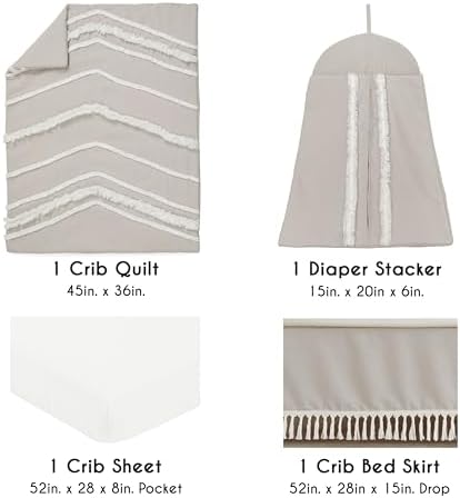 Sweet Jojo Designs 4-Piece Crib Bedding Set - Boho Chic Neutral