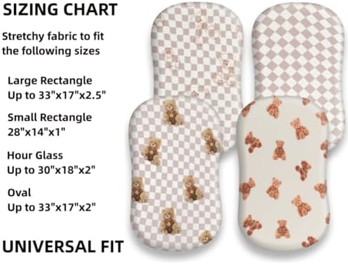 FIGEPO Fitted Baby Neutral Bassinet Sheets Set