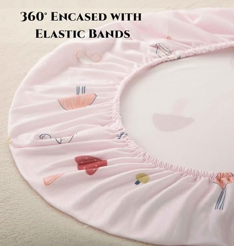 SDY Mushroom Bassinet Sheets Set 2 Pack