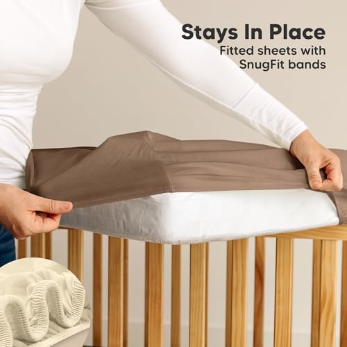 KeaBabies 2-Pack Pack and Play Sheets - Latte