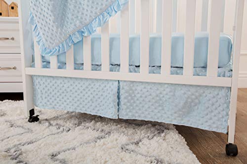 American Baby Company Heavenly Soft Minky Dot Crib Bedding Set Blue