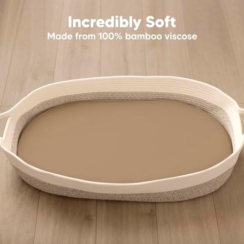 KeaBabies 2-Pack Bassinet Sheets - Pecan