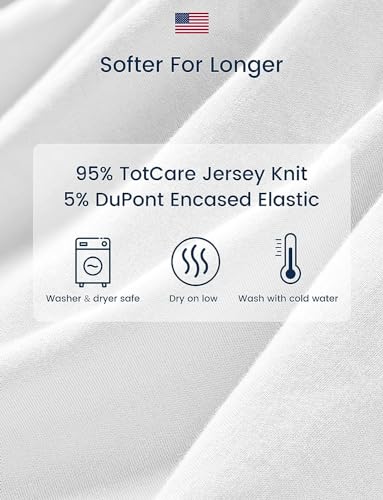TotAha Premium Stretchy Bassinet Sheets 4-Pack Pale Pink Floral