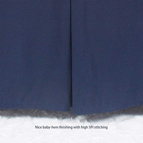 CaSaJa Navy Blue Classic Microfiber Crib Skirt