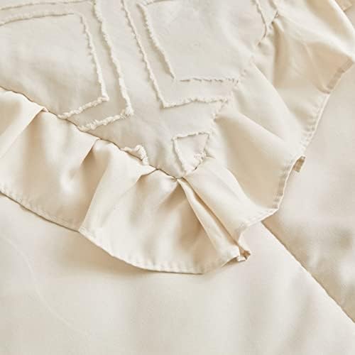 UOZZI BEDDING Tufted Ruffle Crib Set 3 Pieces