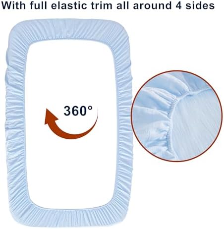 NTBAY 2 Pack Muslin Crib Sheets Soft and Breathable