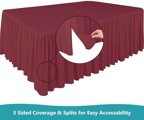 Burgundy Crib Bed Skirt for Boys Girls 14 Drop