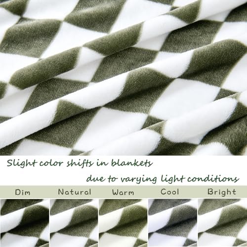 Yurhap Checkered Baby Blanket - Dark Olive 30x40