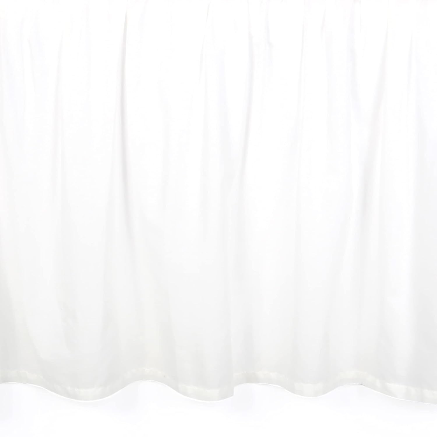 Lambs Ivy Signature White Cotton Voile Crib Skirt