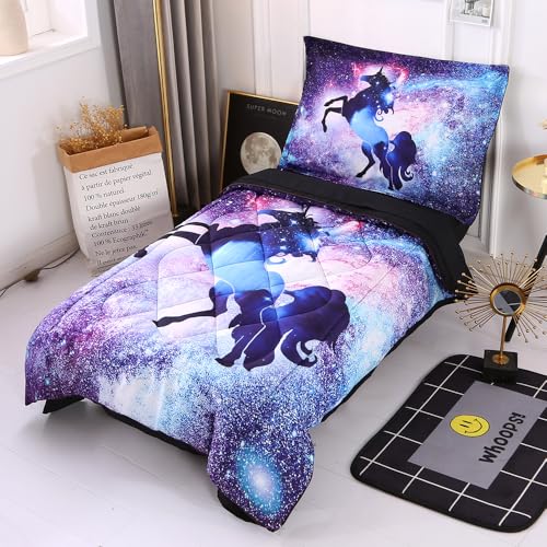 Wowelife Unicorn Toddler Bedding Set for Girls