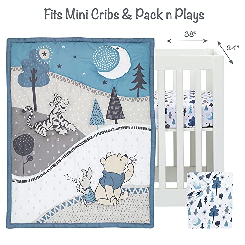 Lambs Ivy Forever Pooh Crib Bedding Set Blue