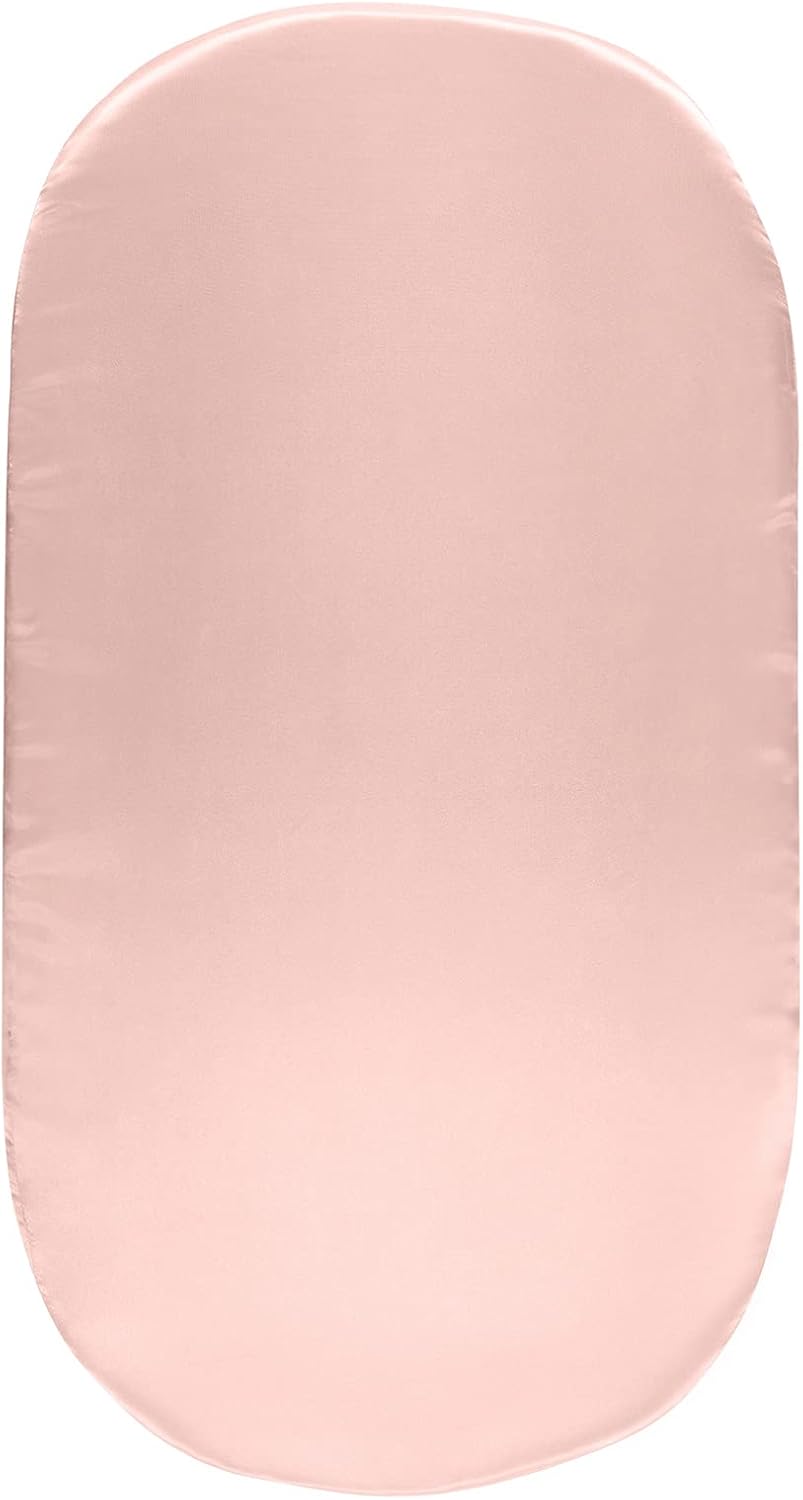 SiinvdaBZX Silky Soft Pink Bassinet Fitted Sheet