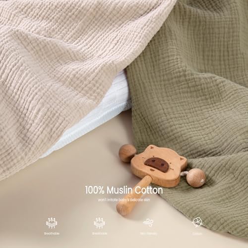 Lulumoon Muslin Bassinet Sheets for Baby