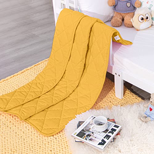 NTBAY Down Alternative Toddler Quilt 39x47 Inches Yellow