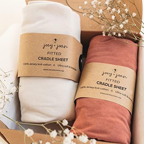 Joey Joan Cradle Sheets Fitted 18x36 Inch 2 Pack