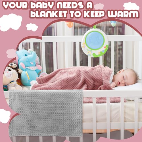 Frienda 4 Pcs Fluffy Baby Blanket for Newborn Toddler 1
