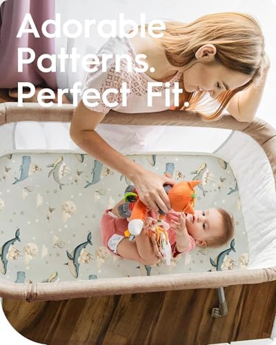TotBasic Pack n Play Sheets 2 Pack Ultra Soft Hypoallergenic