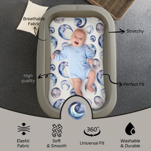 4 Pack Breathable Bassinet Sheets for Baby Boys