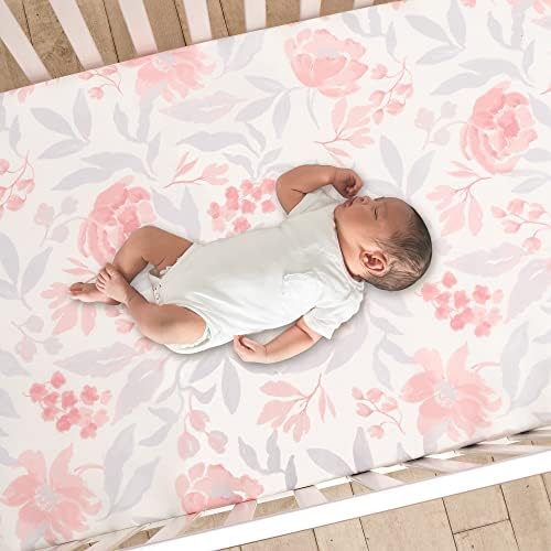 Bedtime Originals Lavender Floral 3-Piece Crib Bedding Set - PinkPurple