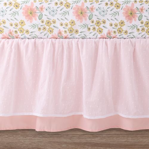 The Peanutshell 4-Piece Organic Cotton Baby Bedding Set for Girls - Wildflower