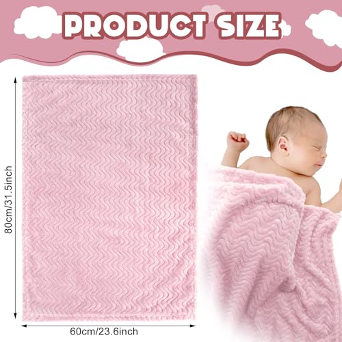 Frienda 4 Pcs Fluffy Baby Blanket for Newborn Toddler 1