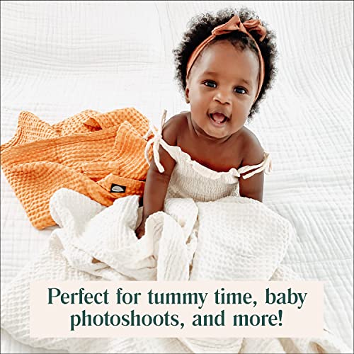 Simka Rose Waffle Cotton Baby Blanket - Soft and Breathable for Newborns