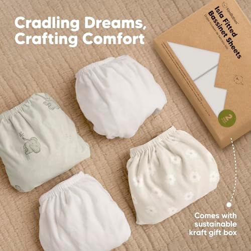 2-Pack Bamboo Bassinet Sheets for Baby Sleep Comfort