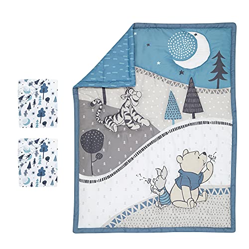 Lambs Ivy Forever Pooh Crib Bedding Set Blue