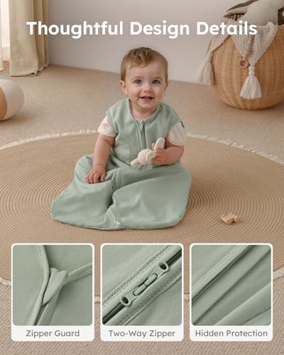 Yoofoss Organic Cotton Sleep Sack 0-6 Months 3 Pack