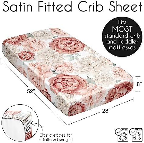 Sweet Jojo Designs Blush Pink Satin Crib Sheet