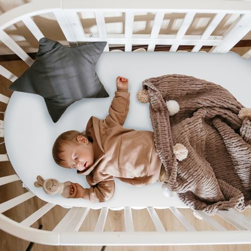 Rtteri 4 Pcs Baby Bassinet Sheets Soft Cotton Animals