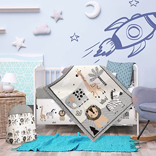 4 Piece Woodland Forest Animals Crib Bedding Set