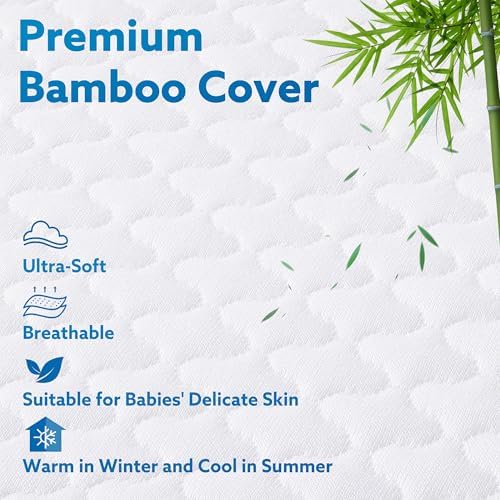 Pro Goleem Bassinet Mattress Pad 32x16 Oval Waterproof Bamboo Cover