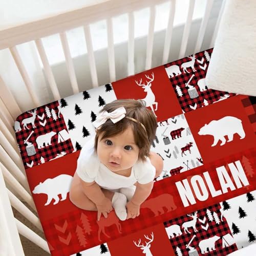 Custom Crib Bedding Set with Personalized Name