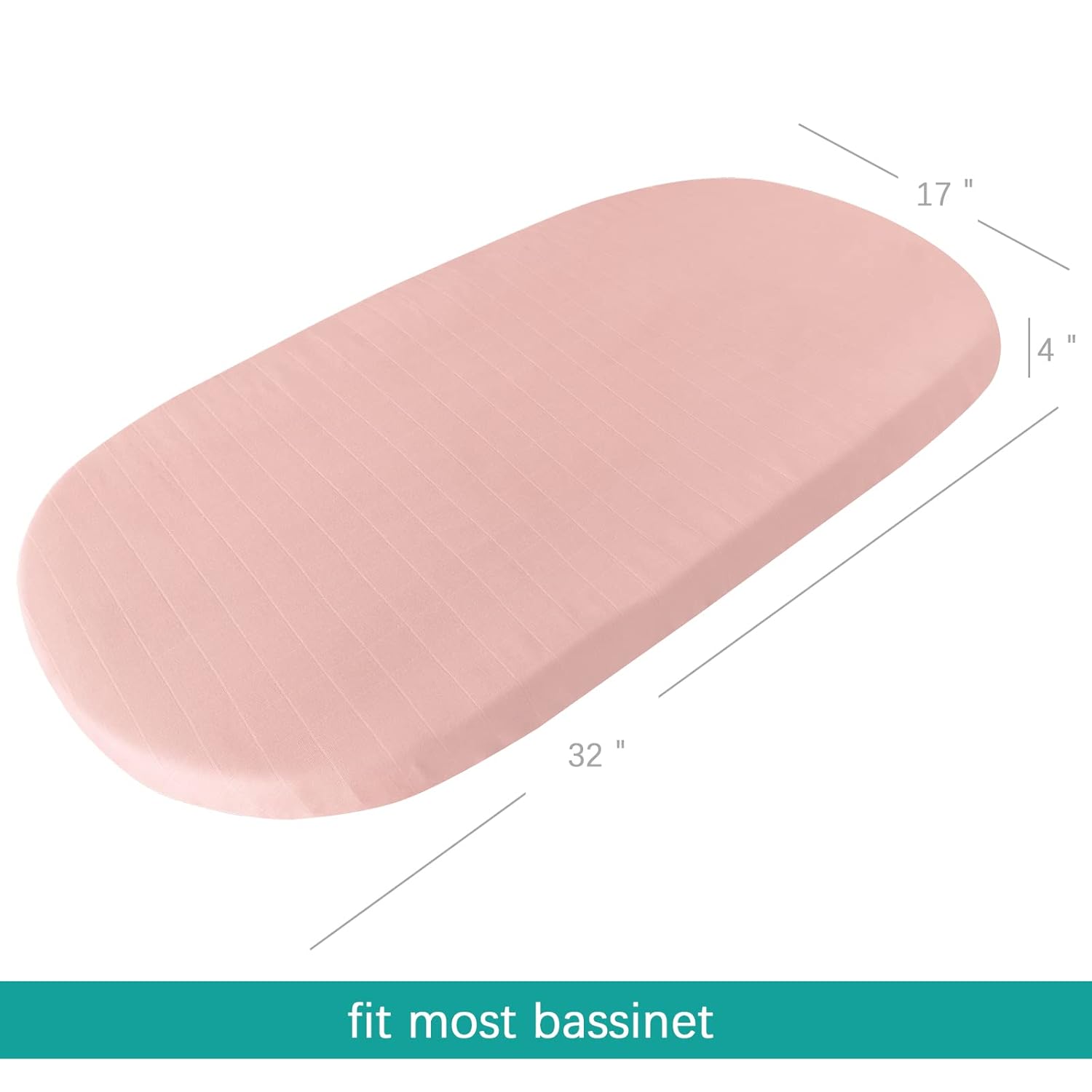 Biloban Muslin Bassinet Sheets 2 Pack Grey Pink 1