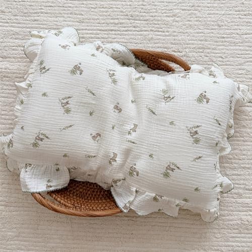 BuLuTu Muslin Toddler Pillowcase with Rabbit Print