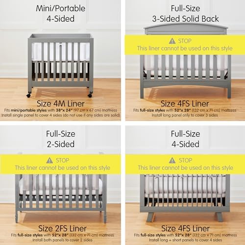 Mini Crib Breathable Mesh Liner by BreathableBaby 1