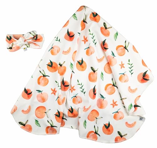TeoBee Peach Swaddle and Headband Set 0-6 Months