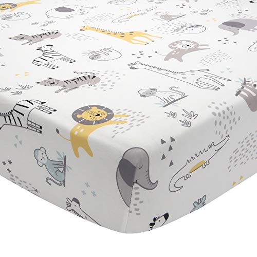 Lambs Ivy Jungle Animal Crib Sheet 1
