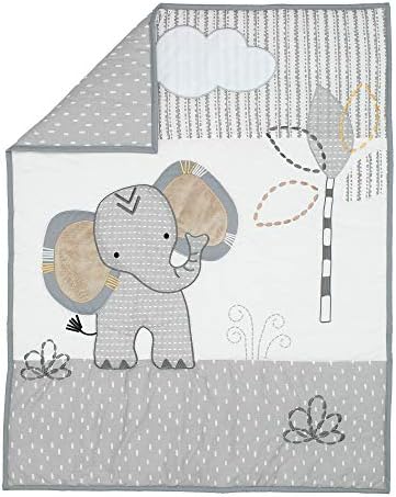Lambs Ivy Jungle Safari Elephant 3-Piece Crib Bedding Set