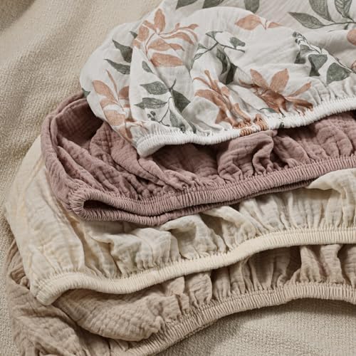 LYRICHOM Muslin Bassinet Sheets 2 Pack for Baby Boy and Girl 1
