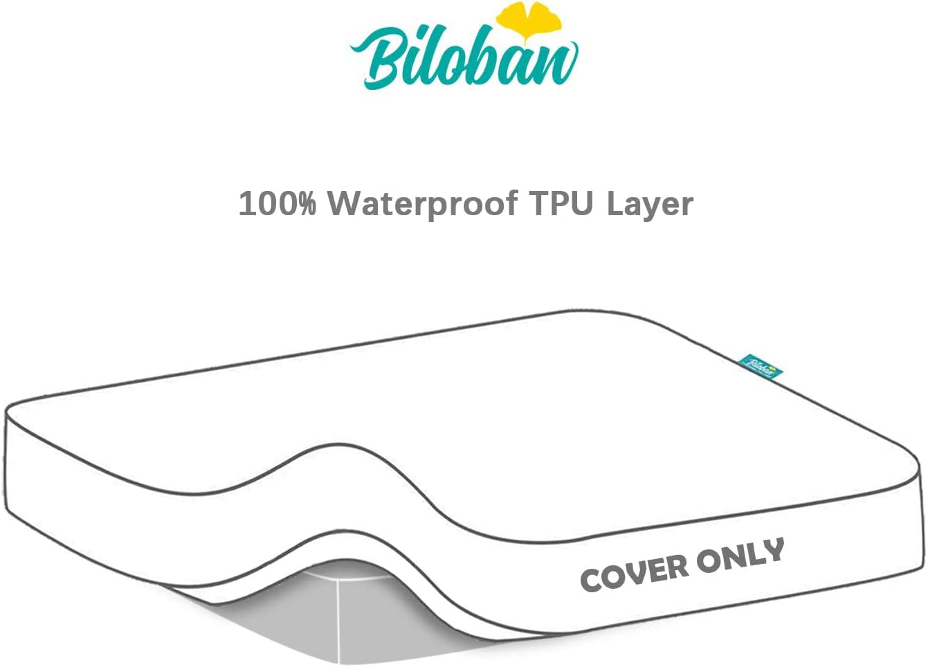 Biloban Bassinet Mattress Pad Cover 2 Pack Waterproof Quilted