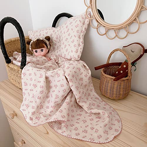 BuLuTu Cotton Muslin Baby Quilt 47x51